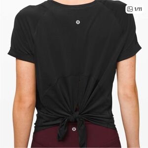 Lululemon Open tie back tee size 4